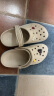 卡骆驰crocs洞洞鞋贝雅卡骆班轻便耐磨一脚蹬休闲鞋|205089 冬日白/彩色-1LI 37 /38(230mm) 实拍图