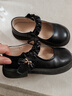 富罗迷女童皮鞋春秋季新款方口透气软底单鞋儿童校园演出鞋 黑色 29  实拍图