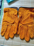 贸正牛皮电焊手套 焊工焊接隔热防烫耐磨工作干活 短款黄色 1付 京东自营 实拍图