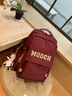 viney新款书包大学生高中初中生双肩包女时尚大容量外出旅行休闲背包 【红色】+小鸭挂件 高颜值简约户外出游学生电脑包 实拍图