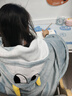 睡眠博士小学生午睡毯 A类午睡毯 自带大兜帽可收纳遮光毯子 140*85cm 实拍图