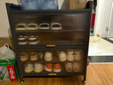 鞋柜门口入户柜收纳一体柜落地多层鞋架防尘鞋架玄关大容量置物柜 五层-长50高80【8-10双鞋】 白色【可放49码以下鞋子】 实拍图