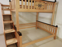 莱客轩（LAIKEXUAN）儿童上下床双层实木高低子母床可分体拼接床梯柜款上铺150下铺180 实拍图