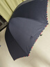 天堂 加大雨伞三折 晴雨两用商务伞经典格纹10骨大雨伞男女 藏青 实拍图