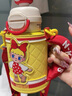 杯具熊（BEDDYBEAR）开口笑儿童双饮保温杯男女小学生宝宝吸管水杯送礼保温壶女士杯子 熊孩子双饮保温杯-旅行团600ml 实拍图