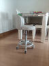 北风之恋吧台椅升降椅高脚凳酒吧椅前台收银台椅子美容旋转椅家用化妆凳子 米白色靠背【米白架-超静音轮】 实拍图
