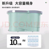 嘉创优品拖把家用一拖净免手洗2025新款干湿两用懒人洗拖一体旋转托巴带桶 绿色+桶+6块布 实拍图