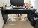 宫兴堂 办公桌老板桌办公室现代简约办公家具单人大班台总裁经理主管桌 1.6米桌 黑橡木+铁灰 实拍图