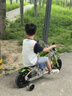 暴风骑士儿童电动车摩托车小哈雷代步车电摩生日礼物C12绿色尊享版 实拍图