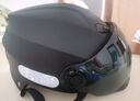 Andes HELMET3c认证电动摩托车头盔男四季女士夏季头盔安全帽四季通用夏天半盔 哑黑黑茶短【升级3C款】 均码 实拍图