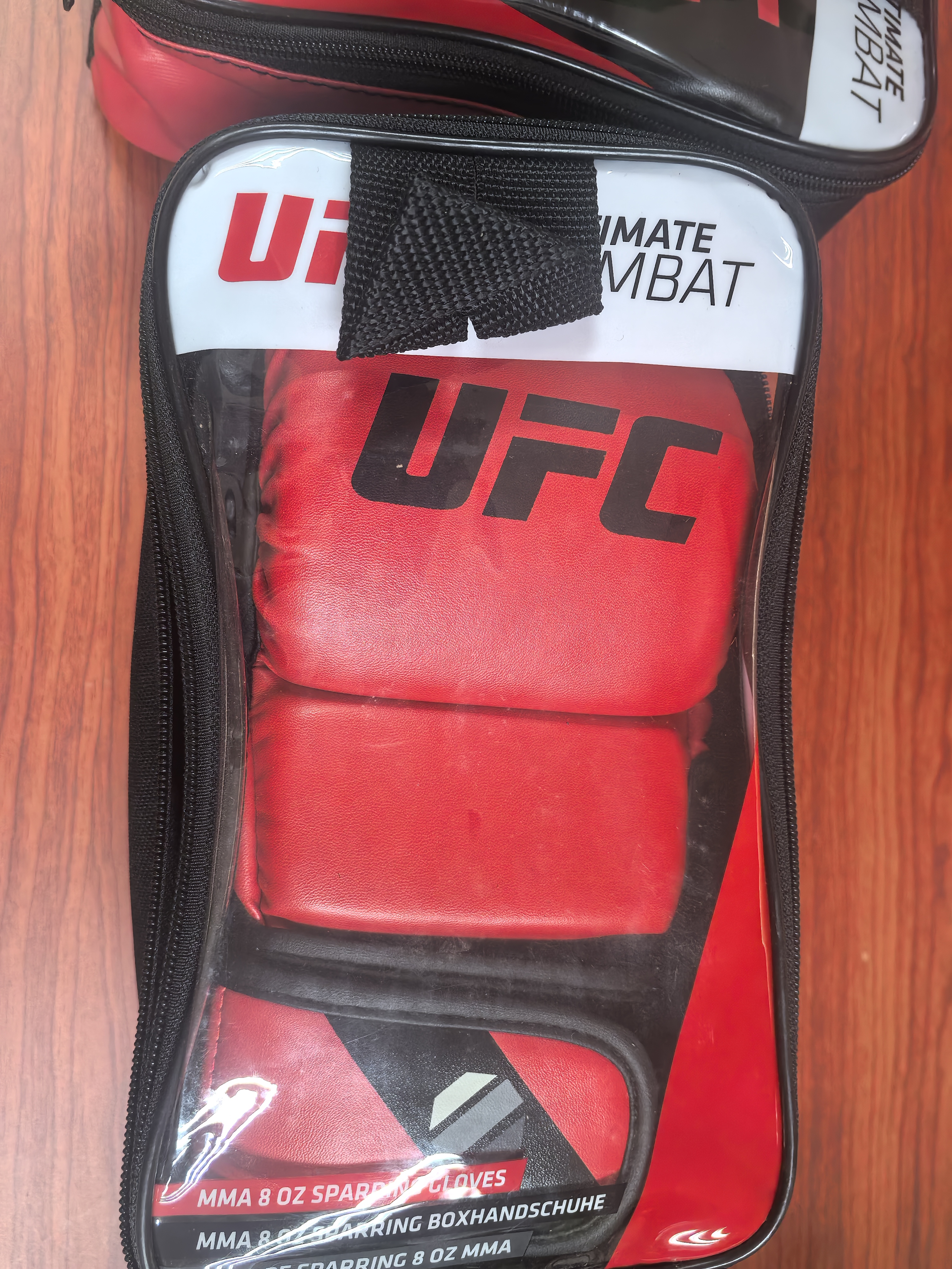 UFC MMA 半指拳套综合格斗散打拳击手套男女初学者入门级拳套8OZ 8OZ 红色-初学拳手适用 L/XL 实拍图