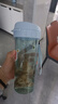 特百惠（Tupperware）茶韵500ML塑料杯男女士学生夏季运动水杯子户外便携大容量 冰水蓝 实拍图