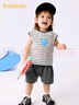 巴拉巴拉宝宝短袖套装男童夏装女童洋气两件套2025时髦可爱萌209225119202 实拍图