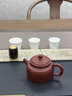 金福象纯手工紫砂茶壶宜兴原矿家用泡茶壶茶具套装朱泥德钟 【纯铜盖置】+德钟 250ml 实拍图
