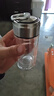 阿布熊迷你便携双层玻璃杯男女家用泡茶透明杯子茶水分离带盖水杯 小双无滤网 160ml 实拍图