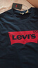 Levi's李维斯情侣美式宽松印花时尚简约舒适潮流纯棉圆领短袖T恤 藏青色 002A0-0002 L 实拍图