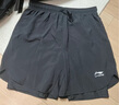 李宁（LI-NING）泳裤男士防尴尬游泳裤平角双层防走光水陆两用沙滩裤337 XL 实拍图
