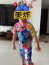 361°儿童泳衣男童连体短袖可爱印花中小童宝宝夏季专业训练游泳衣 实拍图