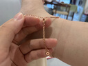 巴克乐乐欧美时尚女脚链玫瑰金复古双层铜钱脚链白铜纯饰品足链脚饰 实拍图