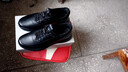 红蜻蜓男鞋春秋男士运动皮鞋牛皮休闲跑步鞋户外板鞋WTL24040黑色41 实拍图