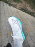 特步一体成型3代跑步鞋男体考耐久竞训支撑轻盈跑鞋女休闲运动情侣鞋 白/极光绿/石青蓝-势如破竹-男 45 实拍图