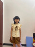 G.duck童装女童套装夏款儿童衣服中大童夏季新款衬衫短裤两件套女孩衣服 咖色【飞袖款】 140 尺码9~10岁【130-140cm】cm 实拍图