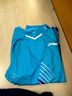 李宁T恤短裤套装男女同款速干凉爽比赛服AATT021 海豚蓝-3 L 实拍图