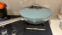德世朗（DESLON）纯钛炒锅无涂层不粘锅家用平底无油烟电磁炉燃气灶不沾炒菜锅 黛青金属盖【0涂层更健康】 32cm 实拍图