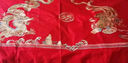 水星家纺 四件套结婚床上用品 全棉婚庆套件 大红刺绣四件套 舒适被套床单 【中式婚庆】龙凤颂喜 1.8米床(适配220*240cm被芯) 实拍图