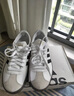 adidas「冰淇淋T头鞋」VS JOG 2.0薄底运动鞋男女阿迪达斯轻运动   亚麻绿/白色/质感灰   38 实拍图