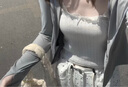 蕉下（beneunder）防晒衣女外套凉感修身短款辣妹防紫外线女AL119乌云灰M 实拍图