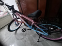 永久山地自行车成人山地车学生铝合金变速油碟刹内走线男女士单车赛车 辐条/炫彩粉/轻量铝架/竞速轴承 24寸【适合：140-170cm】 24速【定位变速器】 实拍图