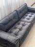 思必好意式极简电动功能真皮沙发现代简约客厅黑色皮艺沙发床新款 【头层小黄牛皮】直排沙发2.6米 实拍图