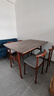 飞旺藤达餐桌家用桌椅组合现代小户型客厅公寓简约饭桌商用快餐出租长方形 胡桃色【送货上门】现货速发 120cm 80*75【一桌4椅】 实拍图