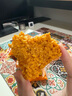 三只松鼠蟹香咸蛋黄味糯米锅巴500g箱装独立小包休闲零食膨化怀旧小吃 实拍图