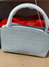 CHARLES&KEITH鳄鱼纹凯莉包手提斜挎婚包包女包生日礼物CK2-50270880-1 Sea Salt Blue海盐蓝 S 实拍图