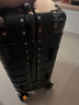 旅刻铝框行李箱大容量箱拉杆箱可坐旅行箱高颜值出差学生加厚密码皮箱 尊贵黑【加厚PC箱-结实抗摔】 20英寸 【航空登机箱免托运】 实拍图