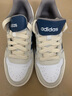 adidas「小锯齿」D-PAD CLASSIC美高风篮球风板鞋男女阿迪达斯   白色/遗迹蓝/棕色   38.5 实拍图