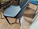 舒怡然餐椅家用现代简约酒店咖啡厅椅子休闲靠背凳子轻奢高级餐厅麻将椅 黑面+黑背-黑腿 1张也发货（横梁加固） 实拍图