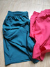 【可放手机】冰丝速干运动短裤跑步三分裤情侣款沙滩裤短裤运动裤 湖蓝+西瓜红 XL （推荐125-140斤） 实拍图