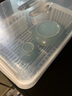 茶花（CHAHUA）欧式带盖碗碟架放碗架收纳盒沥水架装碗筷收纳箱碗柜置物 大号-蓝色-可立碟/带筷筒/带盖 实拍图