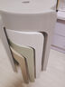 树浩家用凳子加厚塑料可叠放摞叠餐桌板凳风车凳高圆凳胶凳子简约椅子 L.HF升级加强PP材质30cm面-白色 实拍图