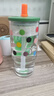 2025新款大容量吸管杯带把手玻璃杯车载冰霸杯子高颜值水杯女士 冰霸吸管杯【泰迪绿】 620ml 1只 实拍图