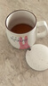 瓷魂陶瓷卡通杯情侣马克杯带盖带勺水杯子清新可爱牛奶咖啡杯粉色小兔 实拍图