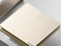 正泰（CHNT）开关插座6C 家用86型暗装斜五孔插座带USB插座面板无框大板香槟金 一开双控 实拍图