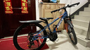 邦德·富士达自行车男女禧玛诺21速双碟刹减震前叉山地车青少年越野单车上学骑 青春蓝 实拍图