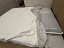 海澜之家（HLA）床上三四件套纯棉水洗棉麻裸睡亲肤床上用牛奶绒床单床笠被套被罩 【速干不缩水】A类裸睡-奥丁灰 1.5米 床笠款 四件套 被套200*230cm 实拍图