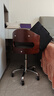 实木小巧电脑椅子简约书桌学生升降椅书房椅家用靠背美容美甲转椅 高配铝合金脚+棕木黑色皮 实拍图