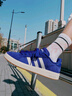 adidas「面包鞋」GRAND COURT BASE 00s休闲低帮板鞋男女阿迪达斯   半荧光蓝/白色/树脂黄   37 实拍图