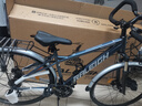 兰令长途旅行自行车铝合金700C变速碟刹成年人男女通勤上班公路车单车 领航员 时光灰  24速蓝图 线碟 实拍图
